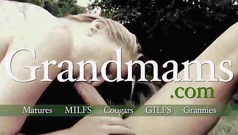 A busty and horny grandma and her two young home slaves